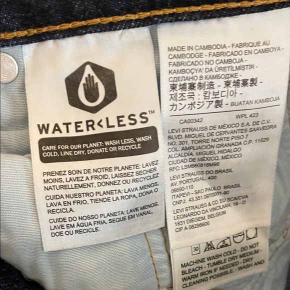 Levi's Dark Blue Straight Jeans - Picture 4 of 7